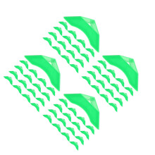80Pcs Green Triangle Cube Display Stand Stable Plastic Holder for Desk