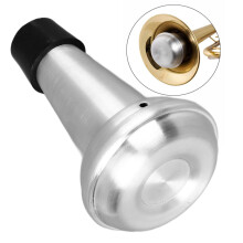 Mini Aluminum Trumpet Mute with Rubber Edge Guard, Compact & Practice-Friendly