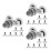 24Pcs Double Wheels Silver Shower Door Rollers Durable Replacement 2