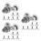 24Pcs Double Wheels Silver Shower Door Rollers Durable Replacement 3
