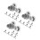 24Pcs Double Wheels Silver Shower Door Rollers Durable Replacement 7