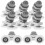 24Pcs Double Wheels Silver Shower Door Rollers Durable Replacement 8
