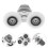 24Pcs Double Wheels Silver Shower Door Rollers Durable Replacement 11