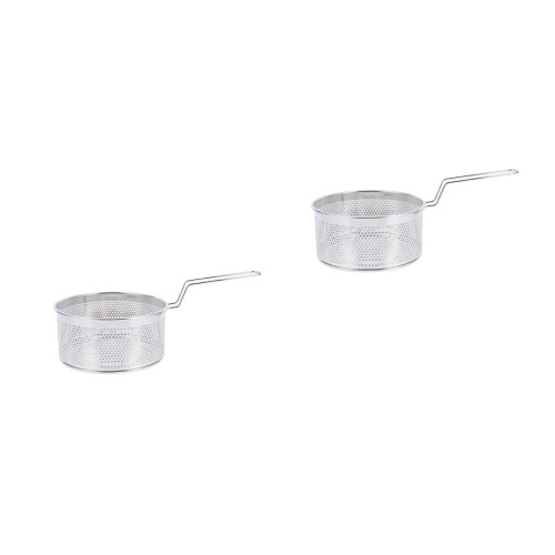 2Pcs Silver Stainless Steel Filter Spoon Multi-Use Kitchen Colander