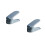 2Pcs Blue Shoe Slots Rack Double Layer Space Saving Slipper Holder 1