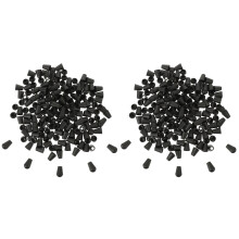 200St Zwarte Lanyard Knoppen Plastic Voor Kleding En Accessoires