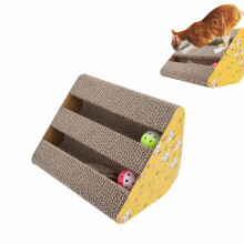 Tableau en carton ondulé triangulaire pour gratter les chats, protecteur de meubles et de grattage