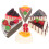24Pcs Reliable Faux Triangle Cake Models Colorful Artificial Cakes 10