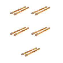 10Pièces Baguettes De Batterie Bois Multicolores Pratique Et Loisir