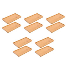 10Pièces Accessoires En Bambou Khaki Pour Drainage Pots De Plantes