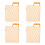 4Pièces Grilles Orange ABS, Accessoire Multifonction 4