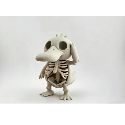 8 PCS 3D printed cocoa duck skeleton model toy set 1