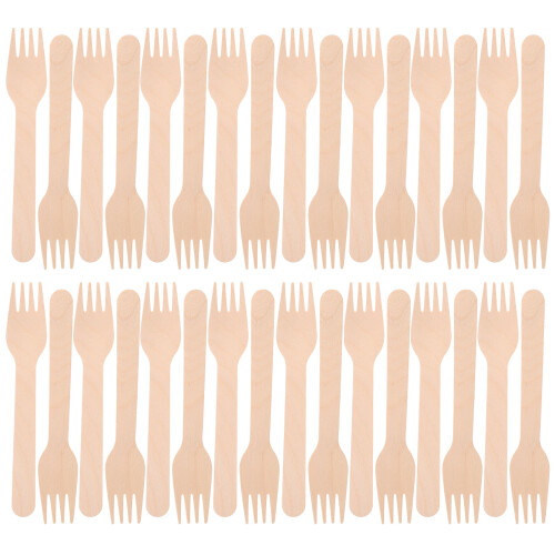 500Pièces Jetables En Bois Beige Pour Pique- 1