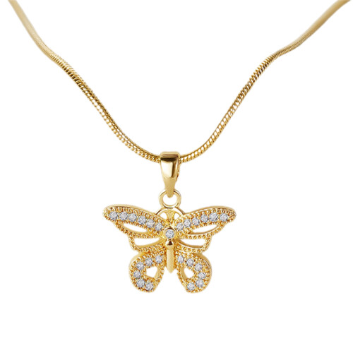 3Pièces Colliers Dorés Chic Pendentif Zircon 1