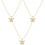 3Pièces Colliers Dorés Chic Pendentif Zircon 4