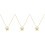 3Pièces Colliers Dorés Chic Pendentif Zircon 5