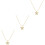 3Pièces Colliers Dorés Chic Pendentif Zircon 6