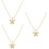 3Pièces Colliers Dorés Chic Pendentif Zircon 8