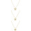3Pièces Colliers Dorés Chic Pendentif Zircon 9