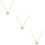 3Pièces Colliers Dorés Chic Pendentif Zircon 10