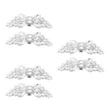 6Pièces Clips Chaussures Blancs En Zinc Pour Et Fêtes