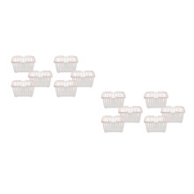 6Pcs White Plastic Baskets with Handles Small Storage Bins for Kitchen