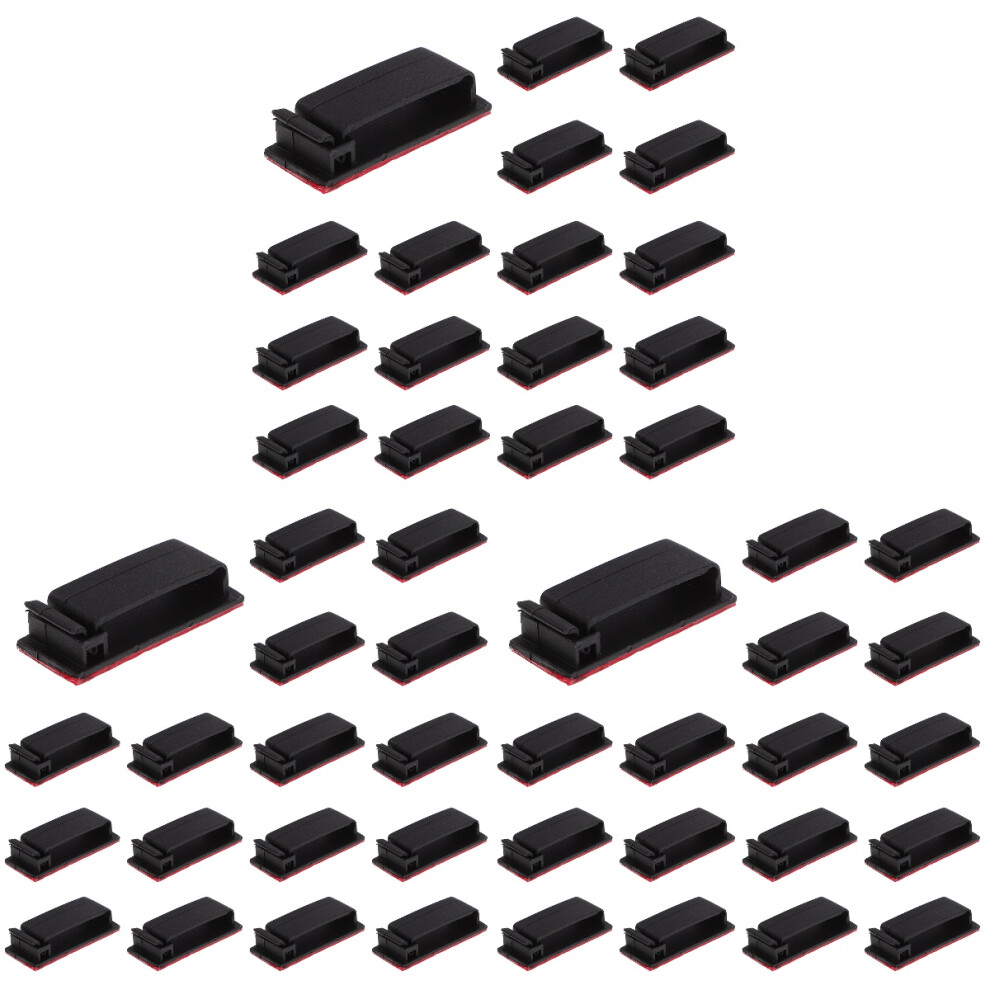 75Pcs Black Sticky Cable Clips Adhesive Wall Clips For Wire Fixing 3701208566271