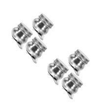 6Pcs Silver Stainless Steel Paint Brush Mixing Cups Clips
