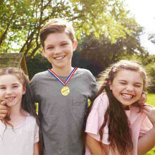 100 Pcs Children'S Medal Football Games Medals Party Supplies Metal Sports Day Kids Golden Award for Basketball Soccer