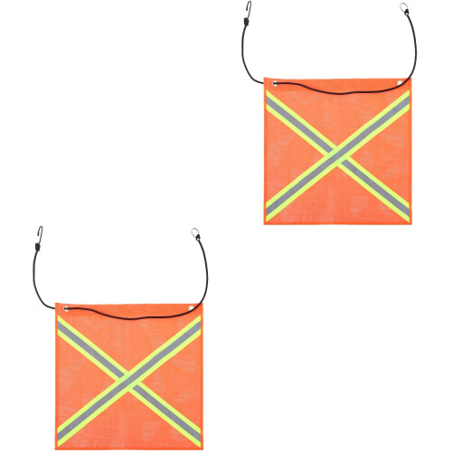 2Pièces Drapeaux De Orange PVC Réflecteurs Pour 2