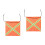 2Pièces Drapeaux De Orange PVC Réflecteurs Pour 4