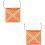 2Pièces Drapeaux De Orange PVC Réflecteurs Pour 6