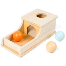 Jeu de Balle Montessori en Bois avec Tiroir, Idéal pour L'Apprentissage Précoce, L'Éveil et L'Éducation Préscolaire.