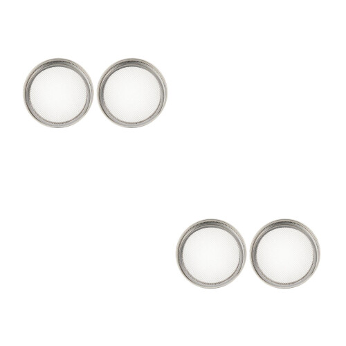 4Pièces Couvercles Germination Pour Bocaux Large Ouverture Argent 2