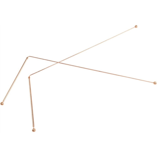2PCS Pure Copper Dowsing Rods Kit,Divining Rods for Water Divining Witching,  Healing, Paranormal
