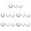 15Pièces Clips De Nez Pour Zircon Coloré 6