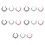 15Pièces Clips De Nez Pour Zircon Coloré 7