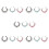 15Pièces Clips De Nez Pour Zircon Coloré 8
