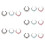 15Pièces Clips De Nez Pour Zircon Coloré 10