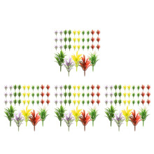 200Pcs Plastic Miniature Grass Tufts Assorted Colors for Diorama Decor