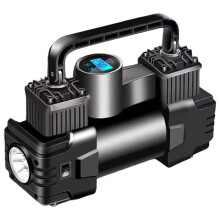 Air Compressor Dual Cylinder Heavy Duty Tire Inflator with Pressure Gauge Electric Pump Car Tire Inflatable Pump