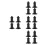 16Pcs Plastic Replacement Feet Black for Home Electric Scale Stability 4