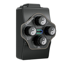 Ginean UF-03C Resonanspickup för Akustisk Gitarr Inbyggd Reverb Chorus Delay-Effekt Mikrofonstöd
