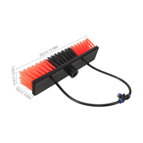 Solar Panel Scrubber Brush Head Universal Fit Red Plastic Steel 2