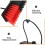 Solar Panel Scrubber Brush Head Universal Fit Red Plastic Steel 8
