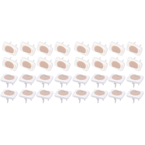 48Pcs Socket Covers Brown Baby Proof Power Outlet Protection Durable 2