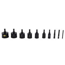 Diamant-Kernbohrer-Set, 10-Teiliges Gelötetes Lochsägen-Set für Fliesen, Granit, Marmor und Mehr