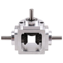Gearbox 90 Degree Right Angle Bevel Gear-Box with Mounting Hole 1:1 Shaft 1 Module 20 Teeth Bevel Gear B
