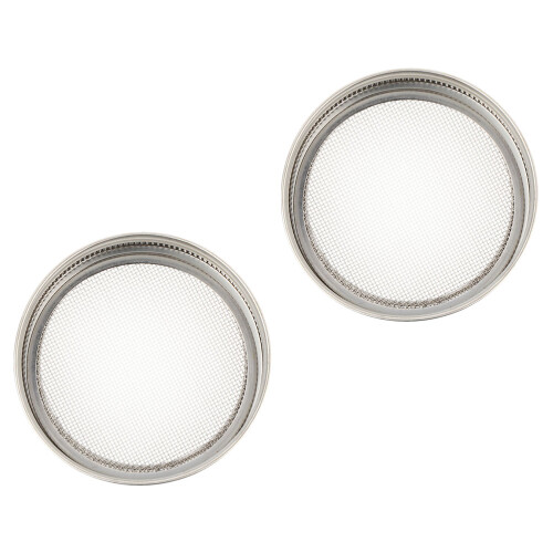 4Stk Sprossendeckel Aus Für Breite Mason Gläser, Silber 2