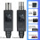 Wireless Microphone 2Pcs Transmitter UHF Receiver Plugged Into XLR Mic Wireless System Suitable for Dynamic 48V Mic 7